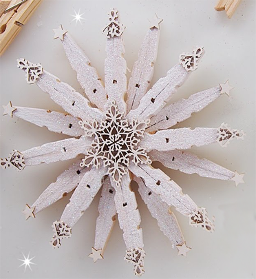 clothespin snowflake