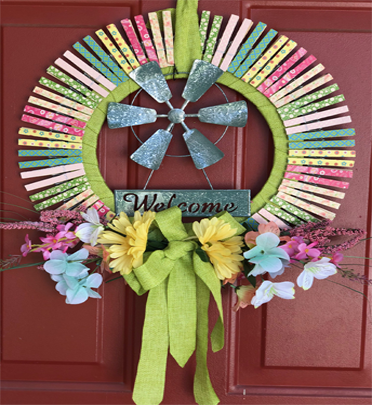 clothespin wreath