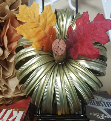 mason jar lid pumpkin