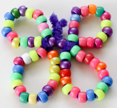 Pony-bead butterflies craft example