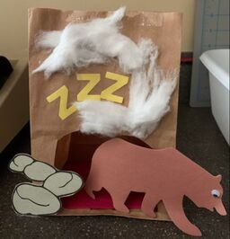 Paper bag bear caves craft example