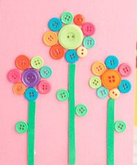 Button flowers craft example