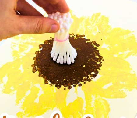 Painted sunflower craft