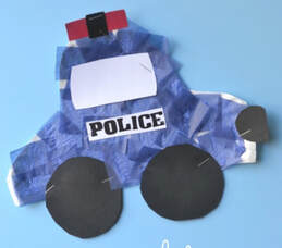 Police cars craft example