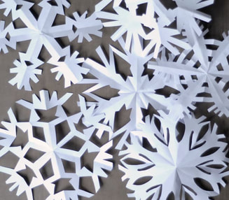 Paper snowflakes craft example