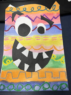 Watercolor monsters craft example