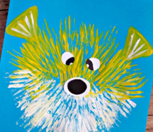 Fork-painted Pufferfish