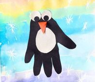 Hand-print Penguin