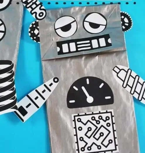 Paper Bag Printable Robots