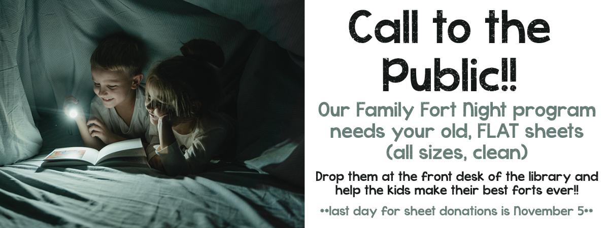 call to the public for sheets